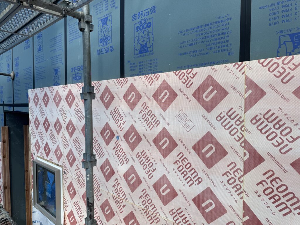 「千葉星久喜町の家」外壁付加断熱施工